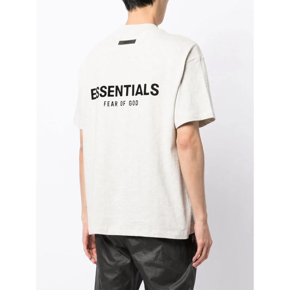Fear of God ESSENTIALS Classic Rubber Print T-Shirt Wheat Gray