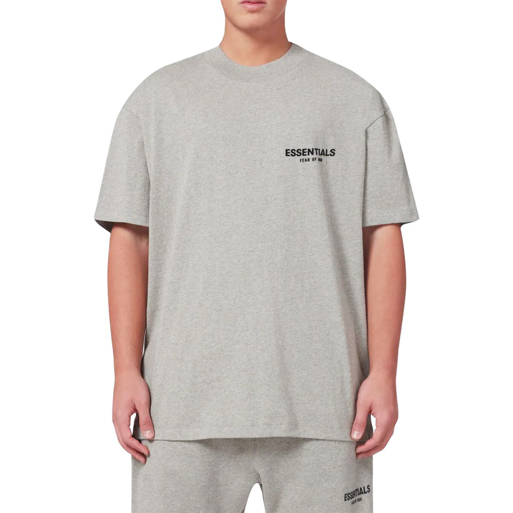 Fear of God ESSENTIALS Classic Flock Print T-Shirt Dark Oatmeal