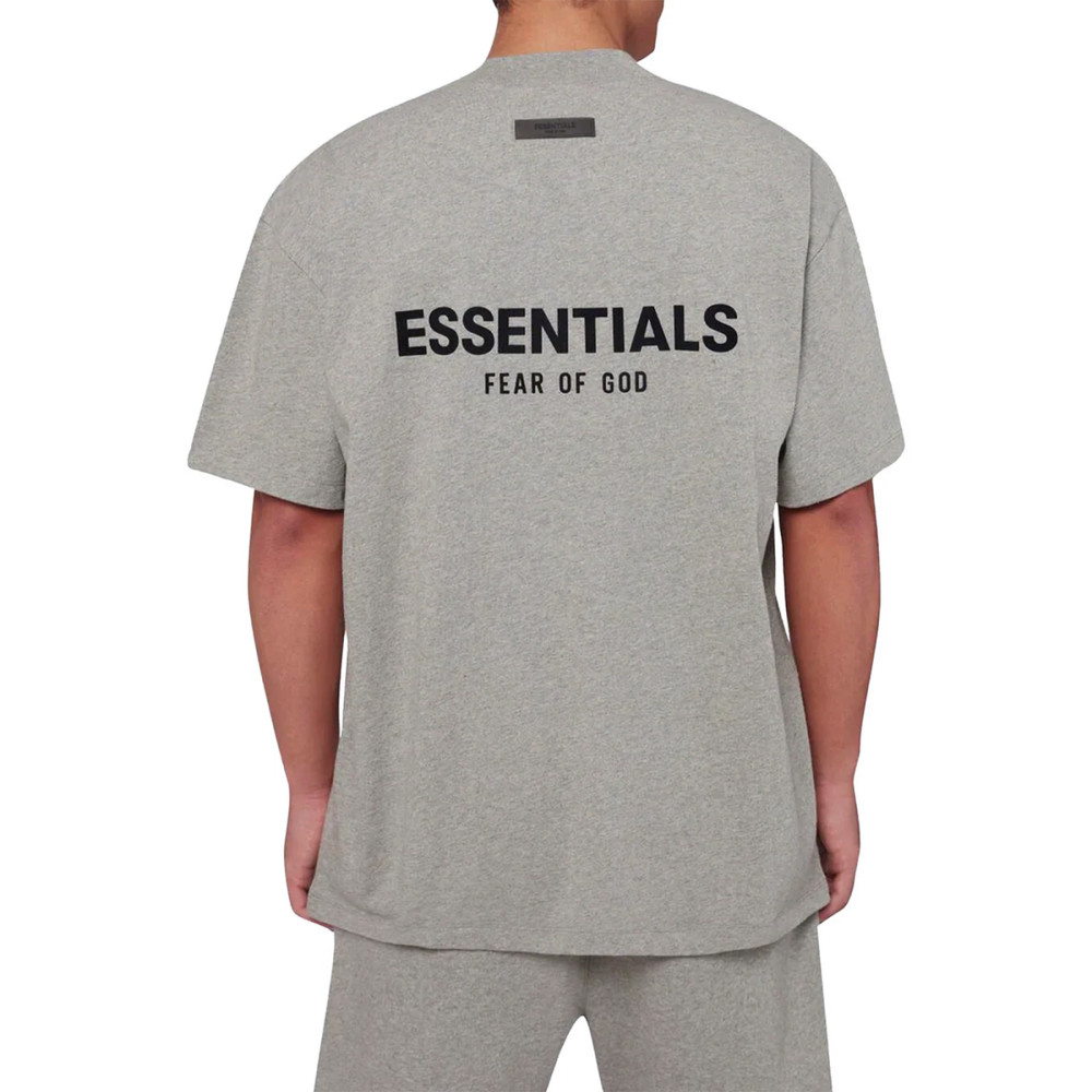 Fear of God ESSENTIALS Classic Flock Print T-Shirt Dark Oatmeal