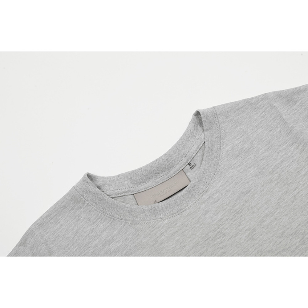 Fear of God ESSENTIALS Classic Flock Print T-Shirt Dark Oatmeal