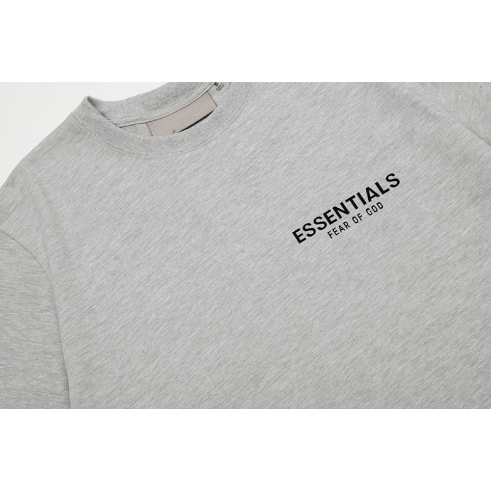 Fear of God ESSENTIALS Classic Flock Print T-Shirt Dark Oatmeal