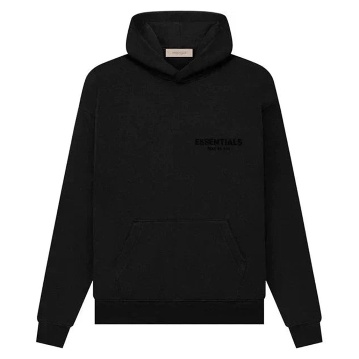 Fear of God Essentials Pullover Hoodie Flock Print Black