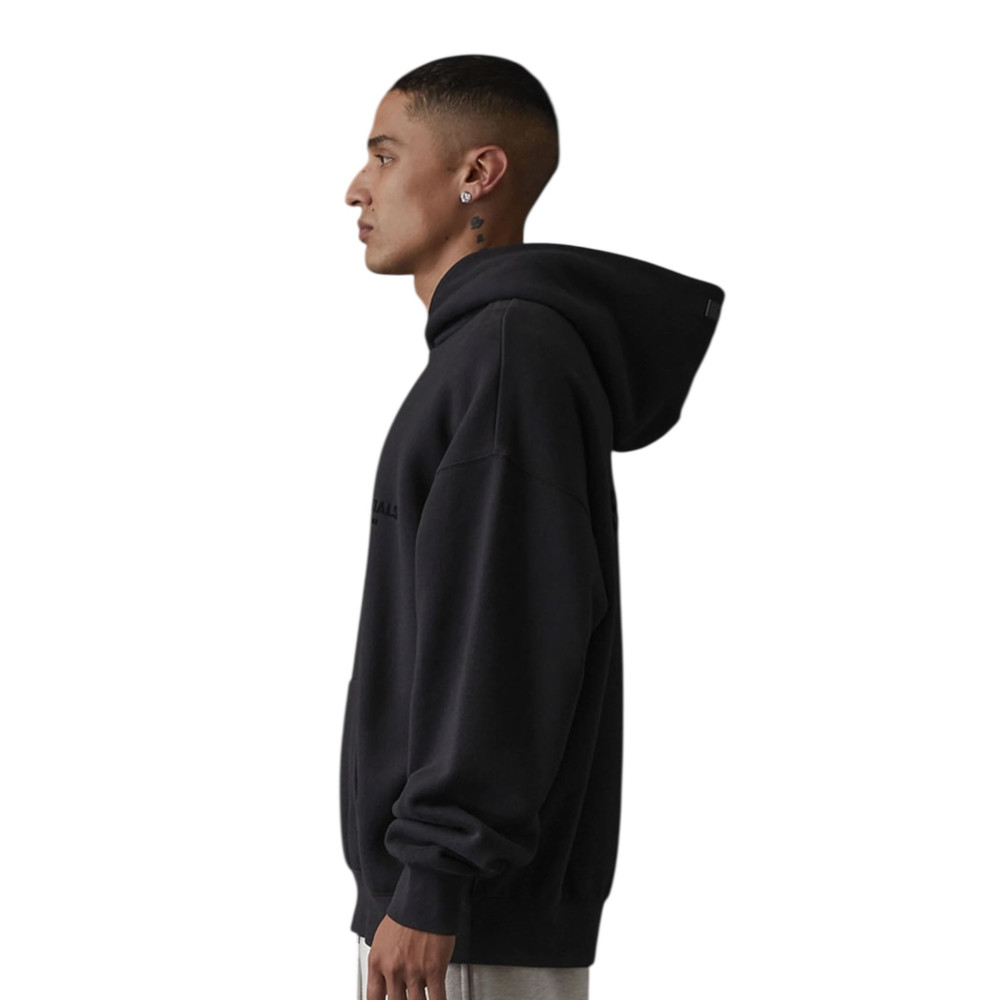 Fear of God Essentials Pullover Hoodie Flock Print Black