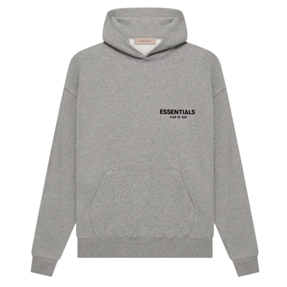 Fear of God Essentials Pullover Hoodie Flock Print Dark Oatmeal