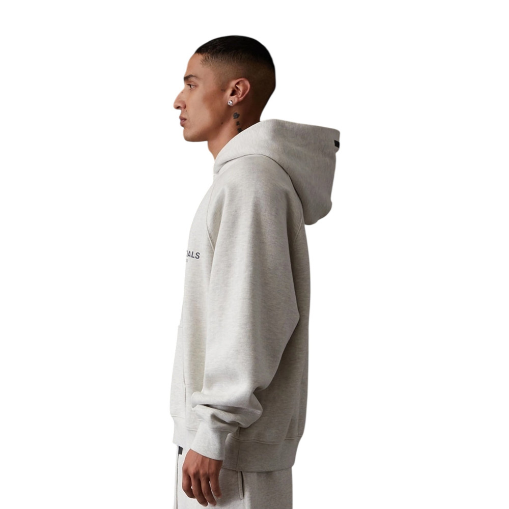 Fear of God Essentials Pullover Hoodie Flock Print Light Oatmeal