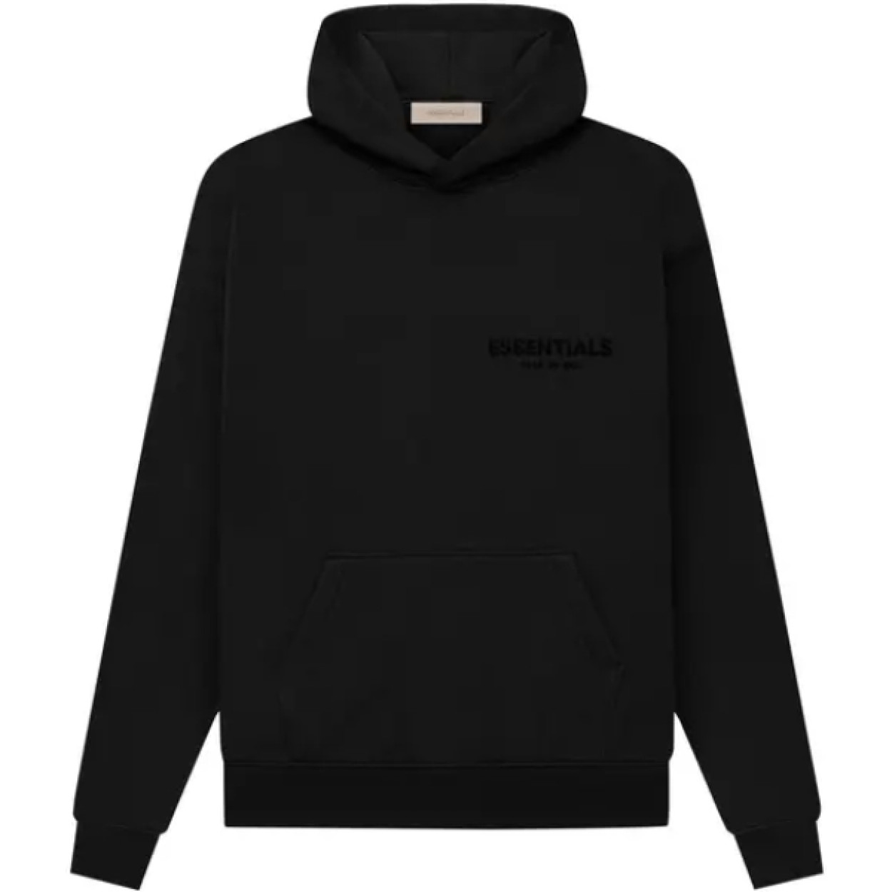 Fear of God Essentials Pullover Hoodie Flock Print Black