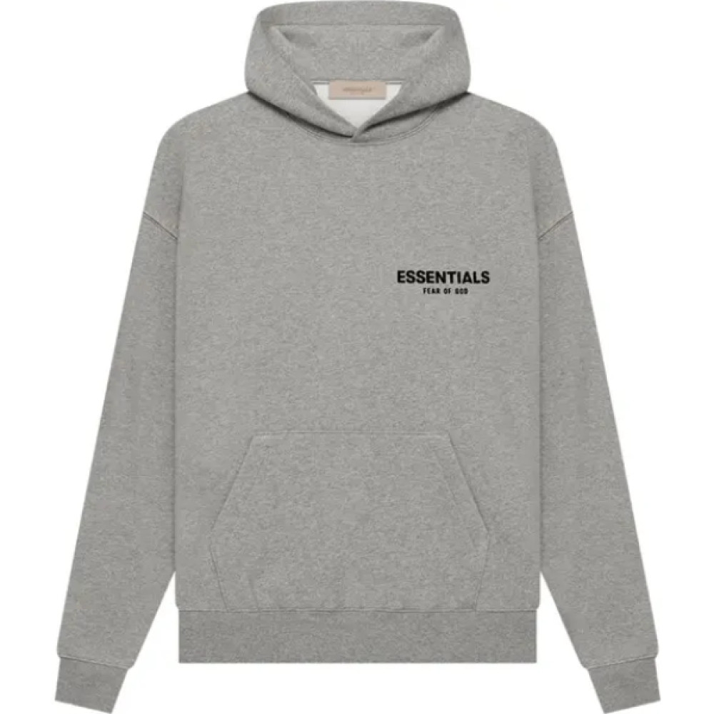 Fear of God Essentials Pullover Hoodie Flock Print Dark Oatmeal