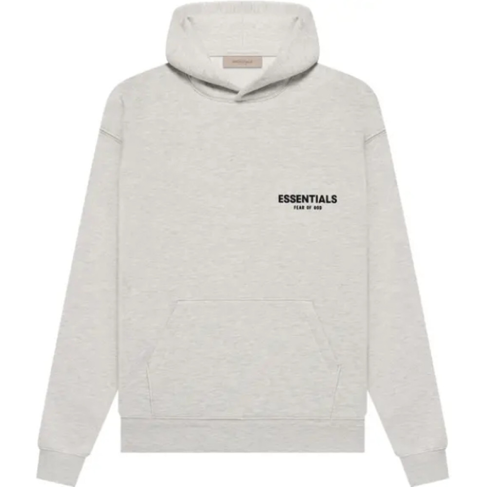 Fear of God Essentials Pullover Hoodie Flock Print Light Oatmeal