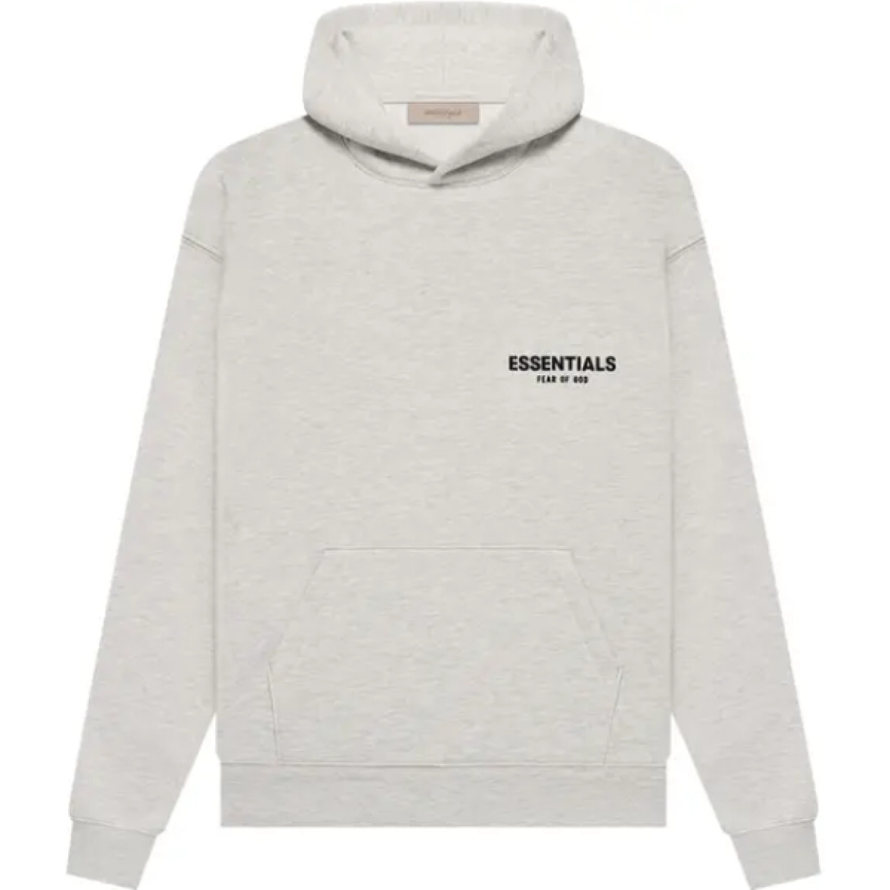 Fear of God Essentials Pullover Hoodie Flock Print Light Oatmeal