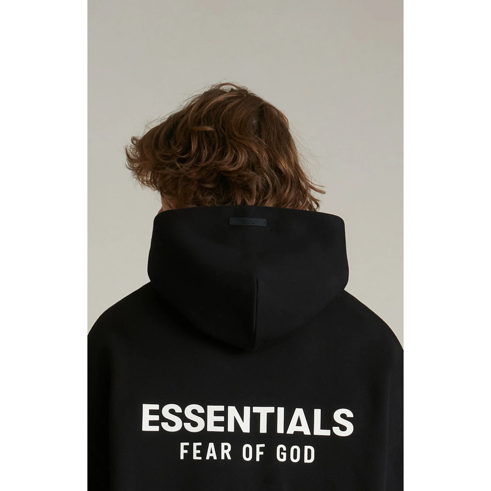 Fear of God Essentials Pullover Fleece Hoodie Black