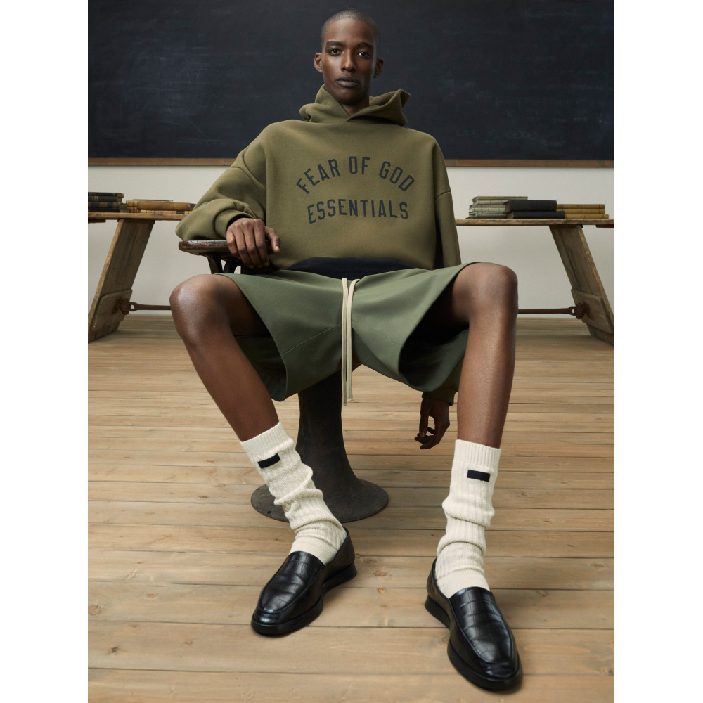 Fear of God Essentials Collegiate Fleece Hoodie Olive