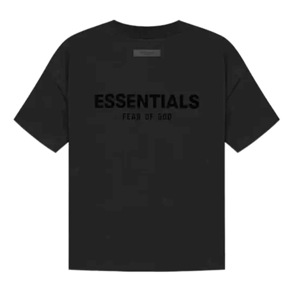 Fear of God ESSENTIALS Classic Flock Print T-Shirt Black 